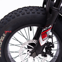 Vélo électrique à gros pneus avec moteur arrière, batterie au lithium 500W, vitesse maximale 45km/h, VTT électrique pour adultes, entrepôt international