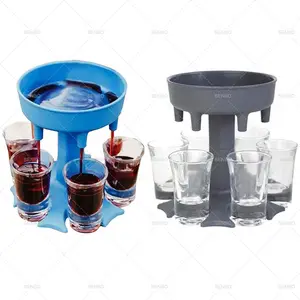 6 cup wine glass holder, pourer, drinking game, party cocktail, beer  accessories, fast filling beverage cup dispenser