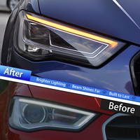 Ensemble de phares LED KGKB pour Audi A3 S3 RS3 2013-2016, mise à niveau style haut de gamme, lentille de projecteur, Plug and Play