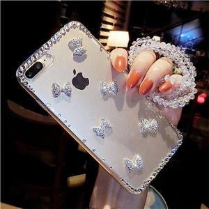 เคสโทรศัพท์หรูหราประดับโบว์คริสตัลสำหรับ iPhone 17/16/15/14/13 Pro Max สายคล้องคริสตัลใส ป้องกันรอยขีดข่วน สำหรับผู้หญิง - Product Image 5