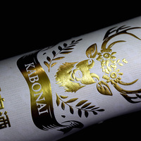 Étiquettes de vin personnalisées avec finition givrée, points UV, dorure à chaud, impression adhésive, fabricant d'étiquettes pour bouteilles de café, étiquettes pour thé