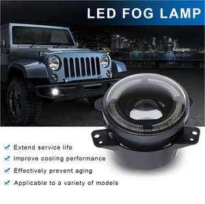 Luces de conducción antiniebla Led para coche de 4 pulgadas, luz de señal de giro amarilla, blanco, blanco, amarillo, Hi Lo DRL para Jeep WranglerJK <span class=keywords><strong>Grand</strong></span> <span class=keywords><strong>Cherokee</strong></span> - Product Image 5