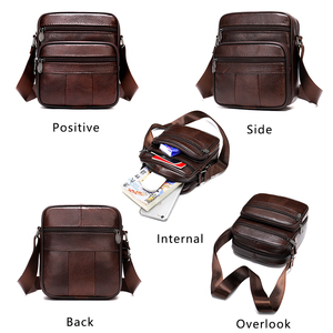 Sacs à <span class=keywords><strong>Bandoulière</strong></span> en <span class=keywords><strong>Cuir</strong></span> Véritable Petits MARRANT pour Hommes, Sacoche Latérale en <span class=keywords><strong>Cuir</strong></span> Croisée pour Hommes - Product Image 5