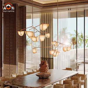 Lámpara <span class=keywords><strong>de</strong></span> Araña Aoyi con Ramas <span class=keywords><strong>de</strong></span> Árbol y Pantallas Esmeriladas - Iluminación Decorativa <span class=keywords><strong>de</strong></span> Alta Gama para Villas y Mansiones <span class=keywords><strong>de</strong></span> Lujo - Product Image 5