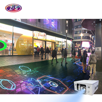 Nouveau système de jeu de projecteur au sol version de base d'affichage de sol interactif extérieur pour les espaces publics