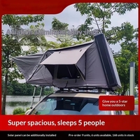 Tente de toit rigide en alliage d'aluminium pour voiture, pliage automatique, SUV, camping en plein air, quatre saisons, double couche