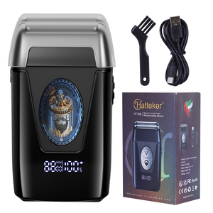HATTEKER HT-936 <span class=keywords><strong>rasoir</strong></span> électrique à double feuille pour hommes tondeuse à cheveux rechargeable à 2 têtes pour un <span class=keywords><strong>rasage</strong></span> <span class=keywords><strong>de</strong></span> près - Product Image 1