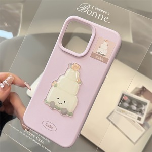 PH880 Ins Cute <span class=keywords><strong>Cake</strong></span> 15Pro Max para <span class=keywords><strong>iPhone</strong></span> 16 Funda para teléfono <span class=keywords><strong>iPhone</strong></span> 14 Adecuado para 13 Milk Whirls 12 3D Soft - Product Image 4