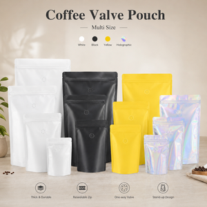 Pochette zippée haut de gamme personnalisable avec logo |    Sacs d'emballage alimentaire refermables de qualité alimentaire en 4 couleurs - Product Image 1
