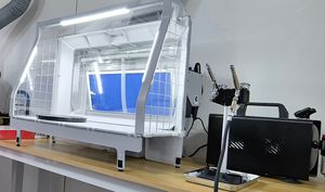 Stan semprot cat kuas udara HS-E600 lampu LED Stan semprot tirai air - Product Image 5