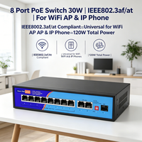 Switch Ethernet PoE Kelas Enterprise Tanpa Manajemen, Dukungan QoS, VLAN yang Dapat Ditumpuk, Jaringan Tanpa Hambatan, AP Nirkabel, Kamera IP, Tersedia