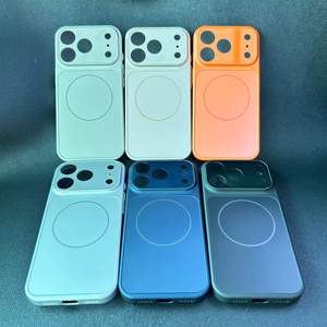 Nuovo Arrivo: <span class=keywords><strong>Cover</strong></span> Magnetica Opaca in Vetro <span class=keywords><strong>Arancione</strong></span> per <span class=keywords><strong>iPhone</strong></span> 17 14 15 16 <span class=keywords><strong>Pro</strong></span> Max con Pellicola Protettiva per Lente e Confezione in Carta - Product Image 6