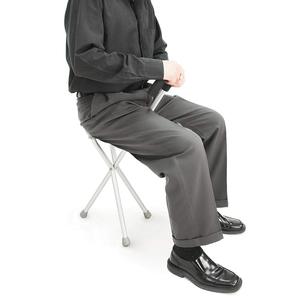 Bastón con asiento, taburete de trípode, silla de bastón portátil para caminar, plegable, ligero, portátil, 2 en 1, bastón de invierno GAOBO - Product Image 4