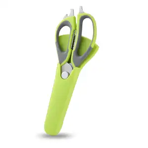 Neues Modell Kunden spezifische Küchen schere Messer Messer Clever 2 In 1 Abnehmbare Küchenmesser Schere Mit Kunststoff abdeckung