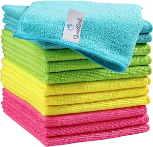 High Quality Soft Kitchen Car Microfiber Cloths Blue Yellow Green Pink Cleaning Cloth Microfiber Towel magic cleaning cloth