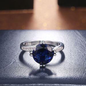 Anello F187 con Zaffiro Taglio Ovale in Argento 925 con Incastonatura a Pavé, Anello di Fidanzamento con Gemma per Donna - Product Image 4