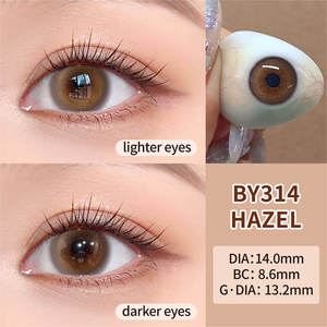 <span class=keywords><strong>Lentilles</strong></span> de contact souples MIIEMO Fashion Eye Contact Lenses Wholesale Hydrogel <span class=keywords><strong>HAZEL</strong></span> avec boîte d'emballage personnalisée pour <span class=keywords><strong>lentilles</strong></span> de contact - Product Image 2