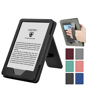 Étui de protection en cuir PU à motif tissu avec dragonne et pochette pour cartes pour <span class=keywords><strong>Kindle</strong></span> Paperwhite 6 - Product Image 2