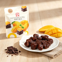 Nuggets de crème glacée à la mangue enrobés de chocolat croustillant, confiserie sucrée, collation pour fête d'été, impression de logo personnalisée, livraison rapide