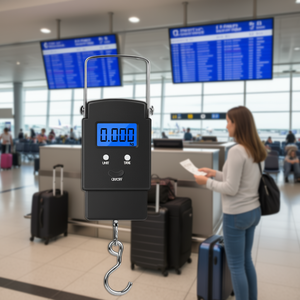 Balance à bagages numérique portable Chicf 50 kg avec écran LCD et crochet métallique - Product Image 2