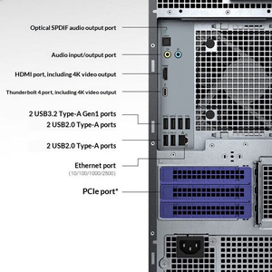 Estación de Trabajo en Torre Dell XPS Plus EBT2250 Ultra 9 285K con 16GB/32GB de RAM y 512GB/1TB SSD, PC de Escritorio para Oficina Empresarial y Computación con IA - Product Image 5