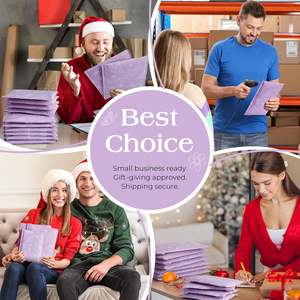 Bolsa de <span class=keywords><strong>Correo</strong></span> con Burbujas con Estampado de Mariposas, Color Morado, Resistente a Impactos y al Agua, Bolsa de Embalaje para Logística de Comercio Electrónico - Product Image 3