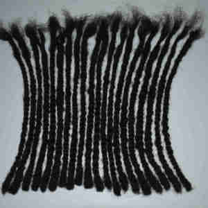 Vente en gros, cheveux humains 100% naturels, Afro crépus bouclés, fait à la main, Crochet Permanent de 0.6cm, Extension de <span class=keywords><strong>Dreadlocks</strong></span> - Product Image 6