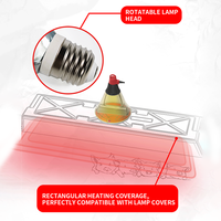 Nouvelle lampe chauffante rectangulaire en aluminium pour poulailler et serre, ampoule chauffante infrarouge étanche et anti-explosion 220V E27