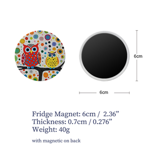 Owl Design Round Ceramic <strong>Fridge</strong> <strong>Magnet</strong> UV Print <strong>Customize</strong> <strong>Fridge</strong> <strong>Magnet</strong> Blank Sublimation Ceramic <strong>Fridge</strong> <strong>Magnet</strong> - Product Image 4