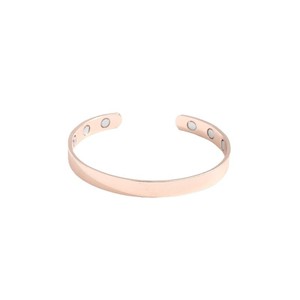 Magnetic <b>Bangle</b> Rose Gold <b>Copper</b> Alloy Open Cuff Unisex Jewelry Gift - Product Image 5