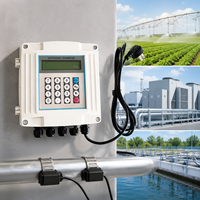 Débitmètre ultrasonique LoRaWAN à fixation murale, capteur de débit d'eau numérique pour système d'irrigation intelligent et système HVAC