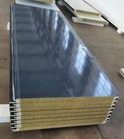Panel Sandwich Murah dan Tahan Lama Berinsulasi Rock Wool/Polyurethane/EPS/PIR untuk Panel Dinding Ruang Pendingin