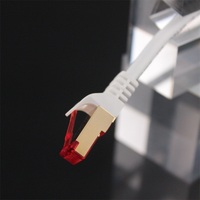 4m FFTP CAT8 26AWG kabel komunikasi BC, kabel Patch Ethernet putih PVC (7/0, 16MM)