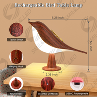 Creative Magpie aromathérapie led voiture lumière décorative chambre lit oiseau veilleuse charge tactile atmosphère lampe