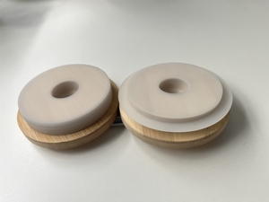 Cubierta Redonda de Silicona Ecológica para Tapa de Bambú con Color Personalizado - Product Image 6