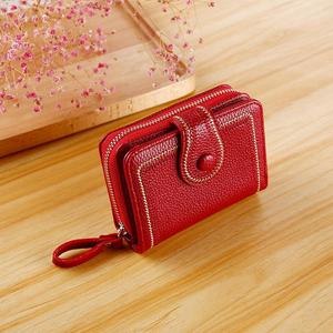 Promotion Multifunction Bifold Geometric Embroidery Waterproof Luxury Pu Leather Short Wallet Zipper Hasp Closure Custom Brand - Product Image 5