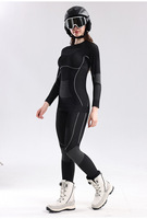 Ensemble de ski 100 % polyester pour l'extérieur automne/hiver, séchage rapide, style couple, respirant, anti-transpiration, thermique, pour adulte