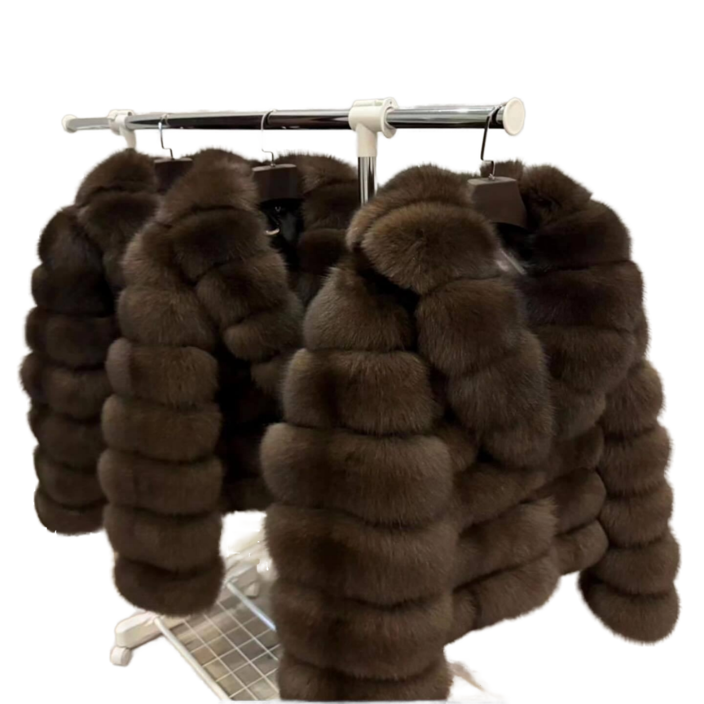 人気 横段デザイン セーブル ハーフコート SABLE リアルファー Winter-Women-s-Real-Fox-Fur-