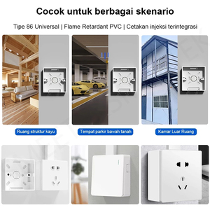 กล่องต่อสายไฟฟ้า PVC สีขาว Pano.V แบบกันไฟ กล่องฝังผนังแบบลึก กล่องร้อยสายไฟฟ้า กันน้ำ - Product Image 5