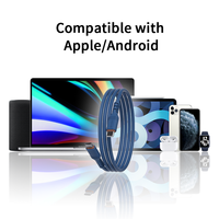Tragbares Magnetisches Typ-C Schnellladekabel mit Selbstaufwickelfunktion - 20m Nylonkabel für Android & iPhone Computer Smartphone