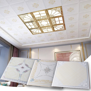 Most Popular Modern Waterproof Fireproof Soundproof Perforated Artistic PVC <strong>Ceiling</strong> <strong>Tiles</strong> with Hot Stamping for Home Use - Product Image 1