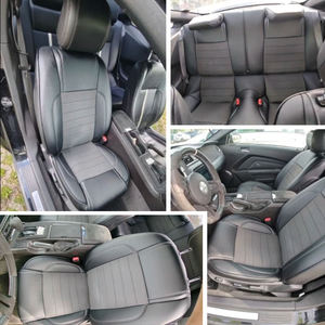 Housses de siège de voiture de luxe en cuir sport sur mesure pour Ford Mustang Coupé 2010-2014, ensemble complet avant/arrière, imperméables toutes saisons - Product Image 3