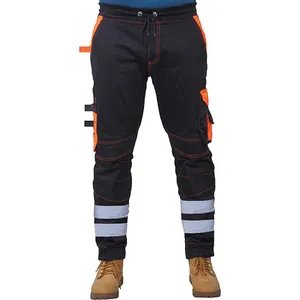 Fita Reflectiva Calças De Segurança Inverno Trabalho Moda Multi Color Hi Vis Melhor Calça Jogging Calça Safety Worker Wear