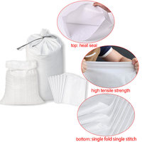 Impression personnalisée 25kg 50kg sac de maïs tissé en blanc 50kg sac de maïs PP thermoscellé