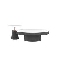 Table basse carrée moderne en ciment sur mesure, robuste, pour salon commercial, mobilier de réception pour hall d'hôtel