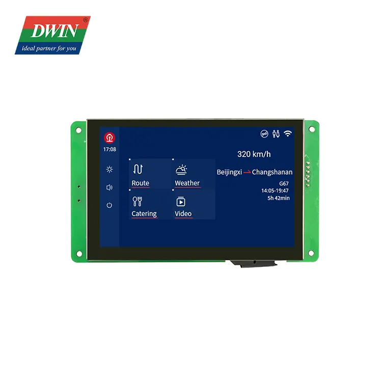 DWIN 5 inç sıcak satış 800*480 ESP32 ekran RS232/TTL HMI tüketici dokunmatik Panel ESP32 ekran, LCD modülü, akıllı UART TFT monitör