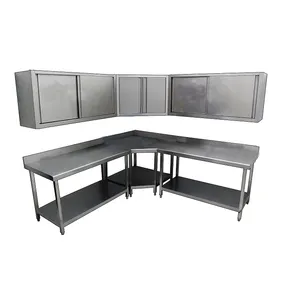 Stainless Steel Kitchen Furniture Wall Cupboard With Door