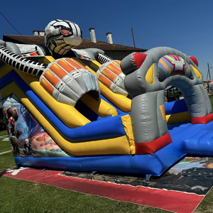 Tobogán Inflable Gigante para Fiestas Infantiles al Aire Libre, <span class=keywords><strong>Castillo</strong></span> Doble con Tobogán, Combo Comercial, Tobogán Robótico Inflable para Fiestas Infantiles - Product Image 2