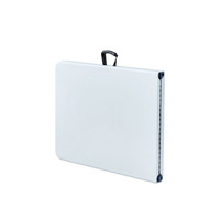 Mesa Plegable Portátil de 6 pies (180 cm), Blanca, Rectangular, de Plástico, Muebles de Exterior, Plegable, para Banquetes, Comedor, Camping