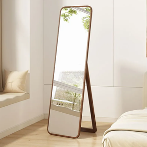 Specchio da Camera da Letto a Figura Intera, Girevole e Mobile, con <span class=keywords><strong>Appendiabiti</strong></span> in Legno Massello - Product Image 6